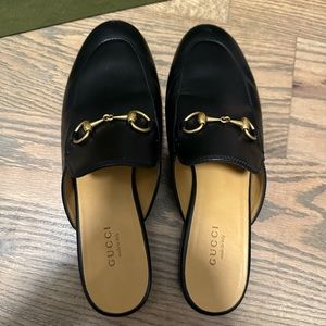 NWT and receipt  Women’s Gucci Princeton Leather Slipper.  Size 37 (7) Black